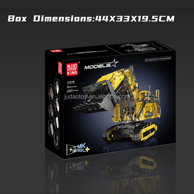 Mould King 17070 Heavy Excavator Truck Model Building Block Puzzle DIY puzzle MOC Assembling Toys for Kids Small Particle