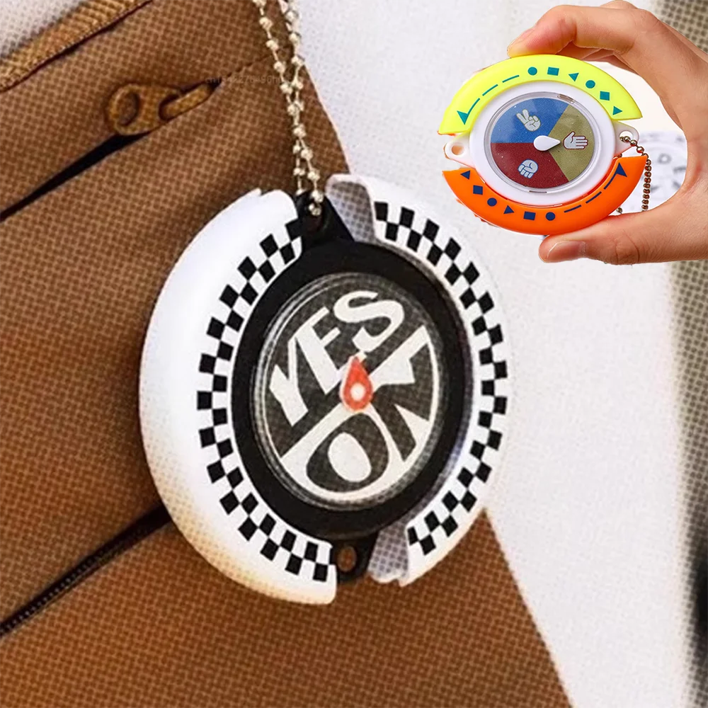 Creative Spin Wheel Keychain Rotating Decision Fidget Spinner Decision Toy Rock Paper Scissors Stress Relief Party Favor Gifts