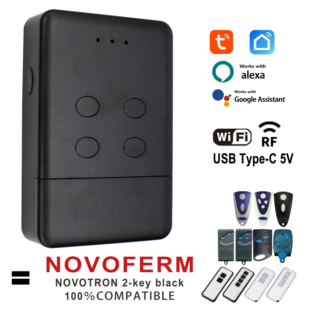 

Smart Tuya NOVOFERM NOVOTRON TORMATIC wifi Garage Door Remote Control for 502 MAX43-2 504 MAX43-4 512 MIX 43-2 Alexa Google Home