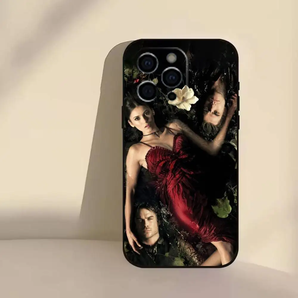 De V-Vampire D-Diaries telefoonhoesje voor iPhone 17,16,15,14,13,12,11 Plus,Pro,Max,XS siliconen zachte hoes