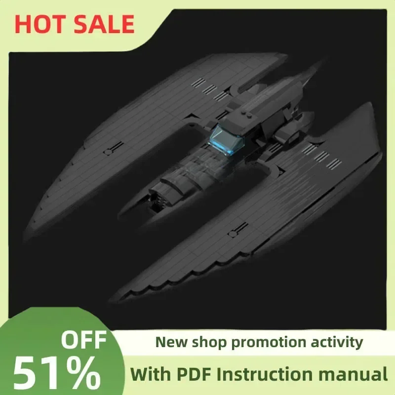 New 419Pcs Hot Famous Bat Hero Movie Series Moc-213583 Plane 1992 Model Custom Puzzle Diy Creative Ideas Kid Toy Birthday Gift