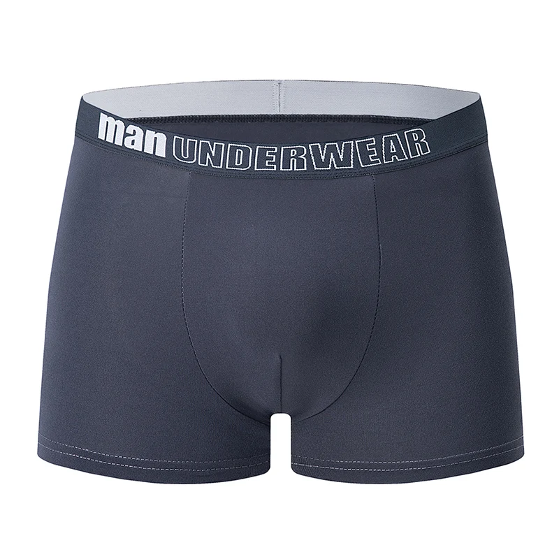 3/7 Pack Men's Underwear Solid Color Youth Quick Drying Breathable Comfortable Casual Sports Plus Size Flat Corner Pants Trendy