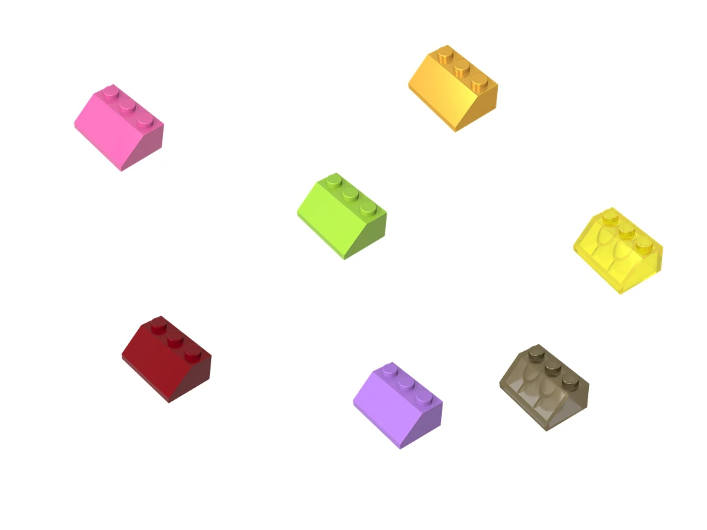 MOC Brick Spare Parts Half Inclined 2x3 Stud 45° Interlocking Construction Loose Pack 590   Compatible Lego 3038