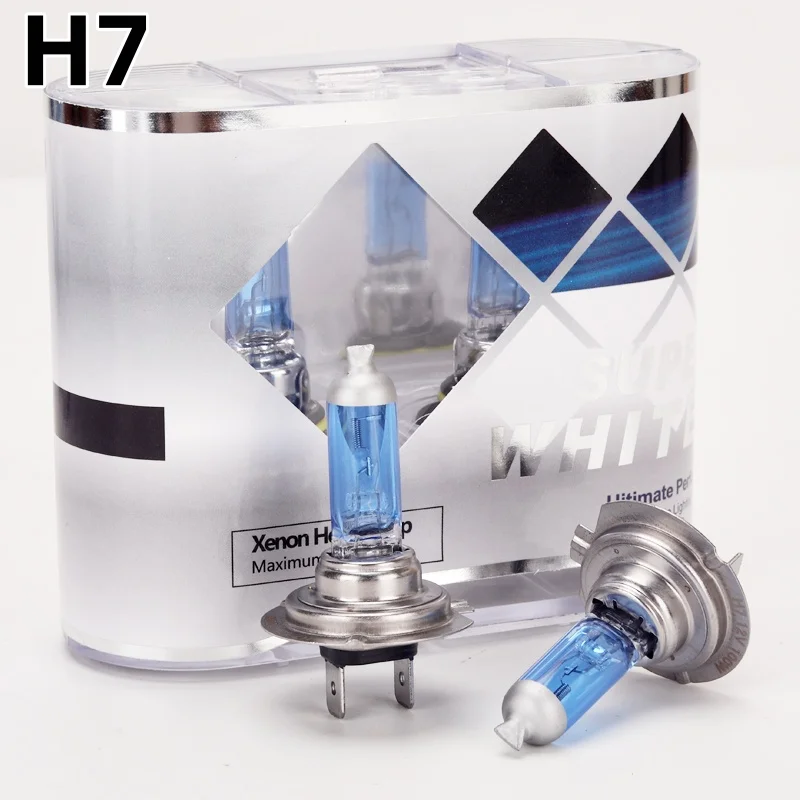 2 PCS E-MARK quality 100W H7 Halogen headlight lamp 12V  4300K