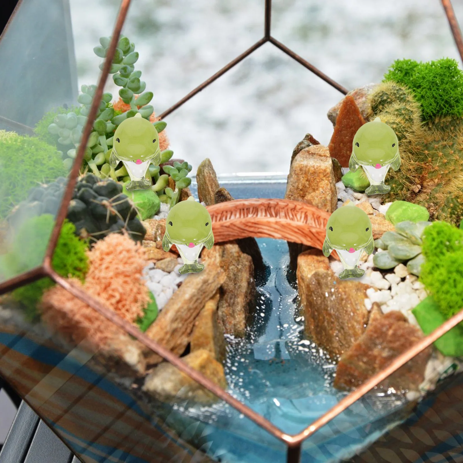 

20Pcs Resin Dolphin Statue Miniature Cute Dolphin Ornament for Garden Desktop Decoration Micro Landscape Accessories