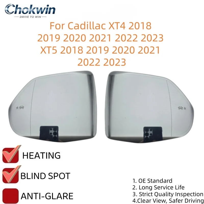 For Cadillac XT4 2018 2019 2020 2021 2022 2023 XT5 2018 2019 2020 2021 2022 2023 Heated Blind spot car side mirror glass