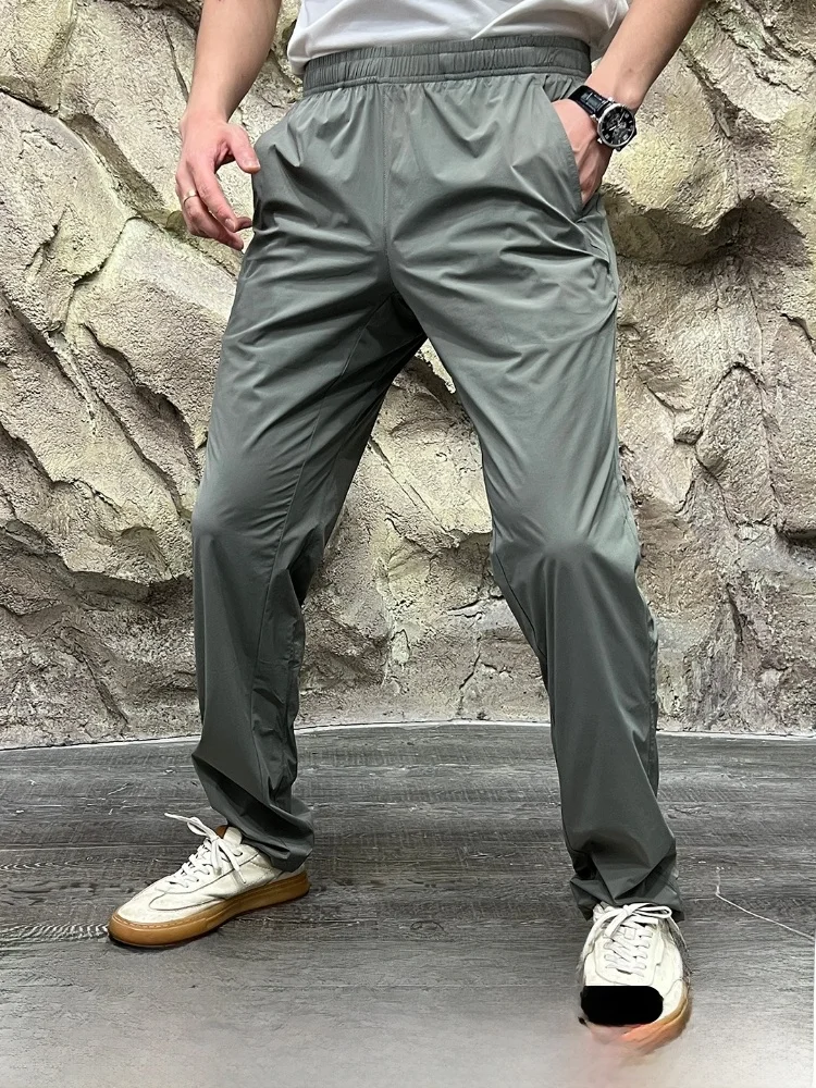 

Outdoor Men's Casual Pants Four-Way Stretch Thin Qui Dry Cool Tech Fabric Spring Summer New Arrival Straight Leg Zipper Fly