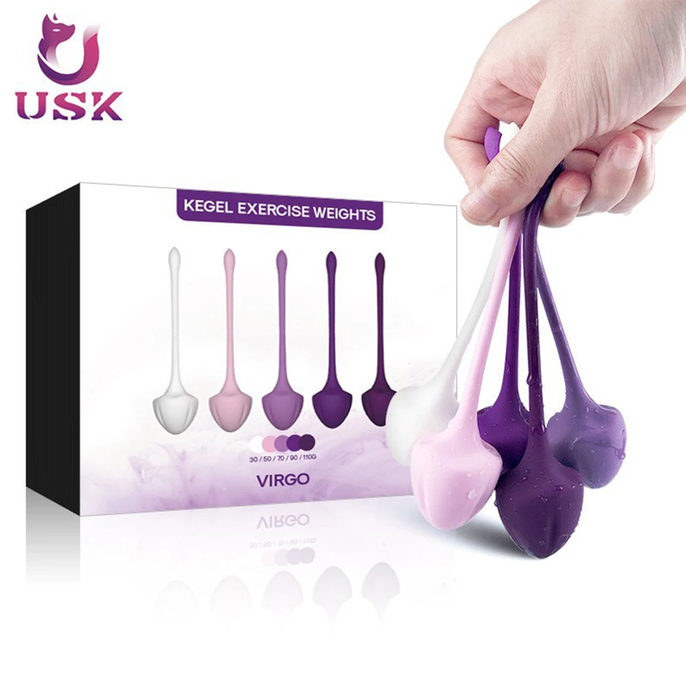 Kegel Exercise Set For Women Tightening Products Postpartum Recovery Weights Exercise Pelvic Muscle Pelvic Floor Ben Wa Ball