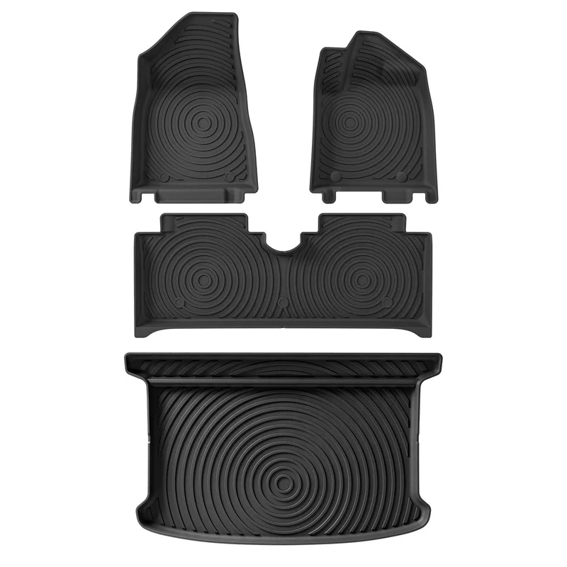 Use for BYD Dolphin 2021-2026 TPE 3D Car Floor Mats Cargo Liner Trunk Pad Foot Mat Odorless Tray Protection All Weather BLACK