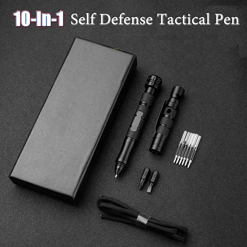 Tragbare Multi-Funktion Selbstverteidigung Taktische Stift Pfeife Schraubendreher Opener Fenster Breaker Outdoor Survival Lustige EDC Werkzeug Geschenk