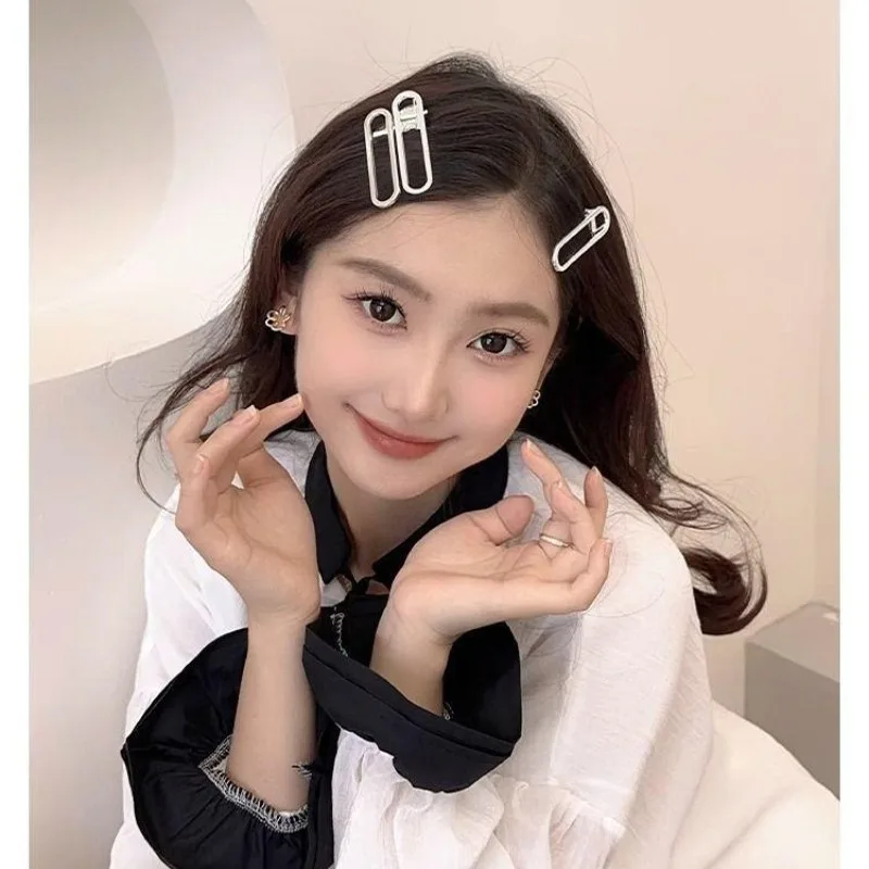 3Pcs Silver Duckbill Metal Clip Ladies Hair Clips for Side Bangs Women Barrettes Hair Accessories Durable Fashion Barrettes