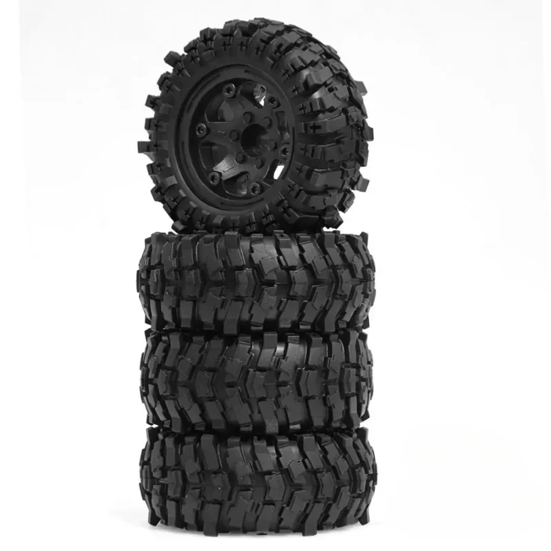 

1,9-дюймовые пластиковые колеса с замком и гусеничные шины, наружный диаметр 88 мм, 4 шт. для 1/12 гусеничного автомобиля MJX H12Y + Axial SCX10 AXI03007 Tamiya CC01 D90
