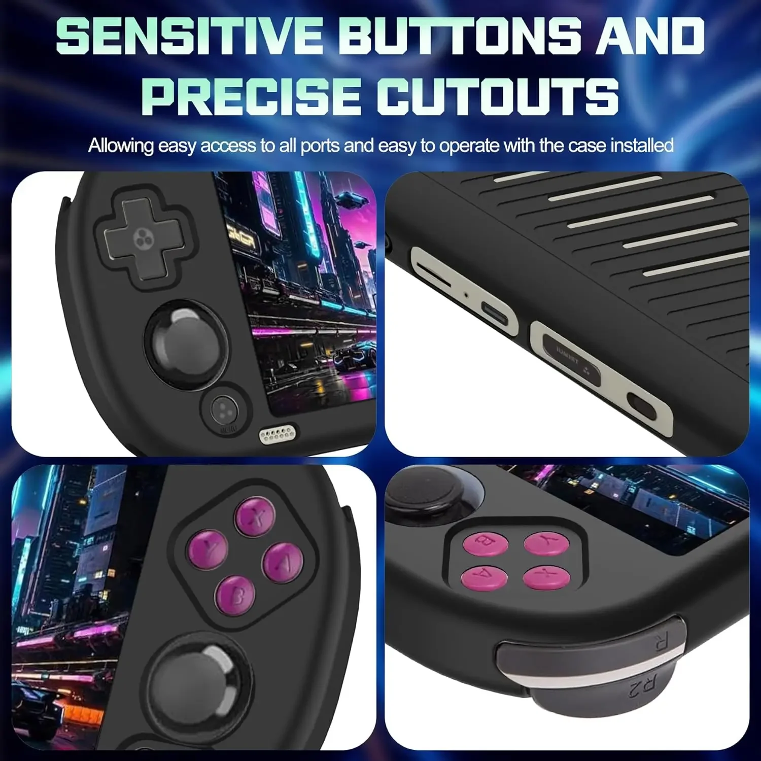 2-IN-1 زجاج + حافظة لهاتف Trimui Smart Pro غطاء حماية من السيليكون مضاد للخدش وواقي للشاشة ملحقات فيلم الزجاج المقسى