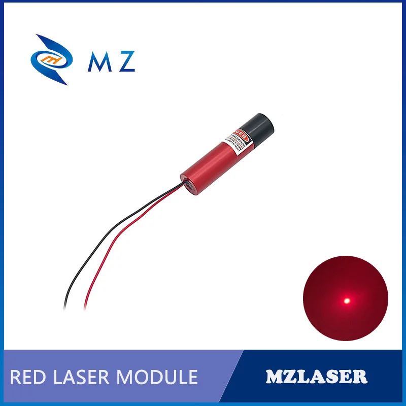 Red Dot เลเซอร์ไดโอดโมดูลขนาดกะทัดรัด Mini ปรับโฟกัส D12mm 660nm 100 mw 3 V 5 V 12 V 24 V Spot Laser เกรดอุตสาหกรรมเครื่อง