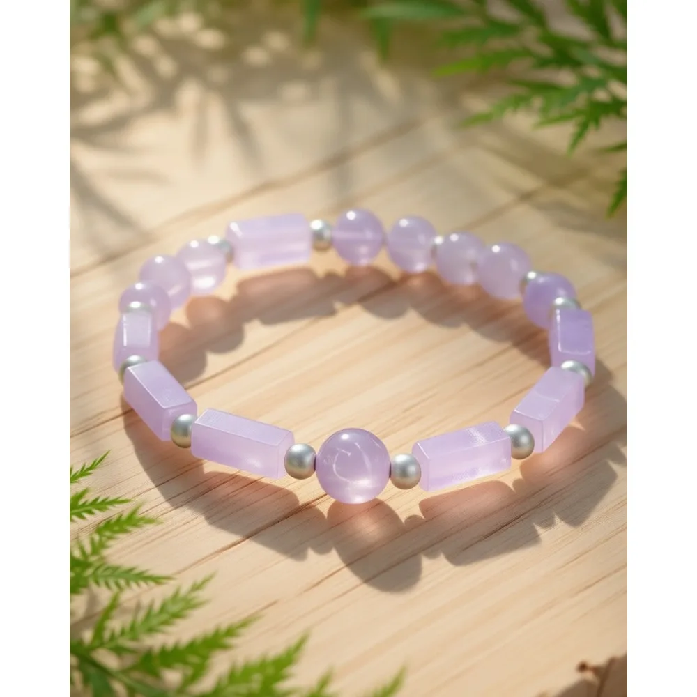 

Набор из трех браслетов из натурального камня 8 мм, на резинке, для женщин, ручной работы, с целебными кристаллами