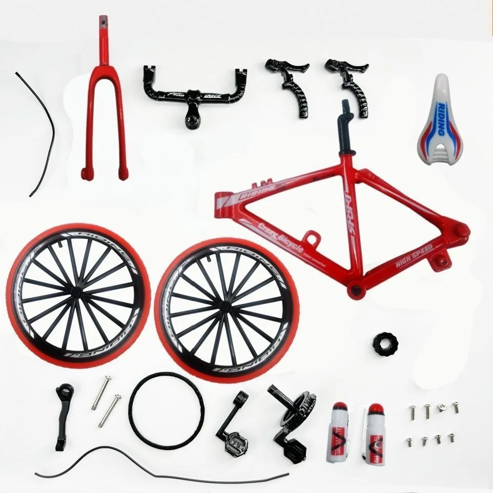 1-8 DIY gratis montage fiets simulatie legering automodel kinderspeelgoedjongen ornament