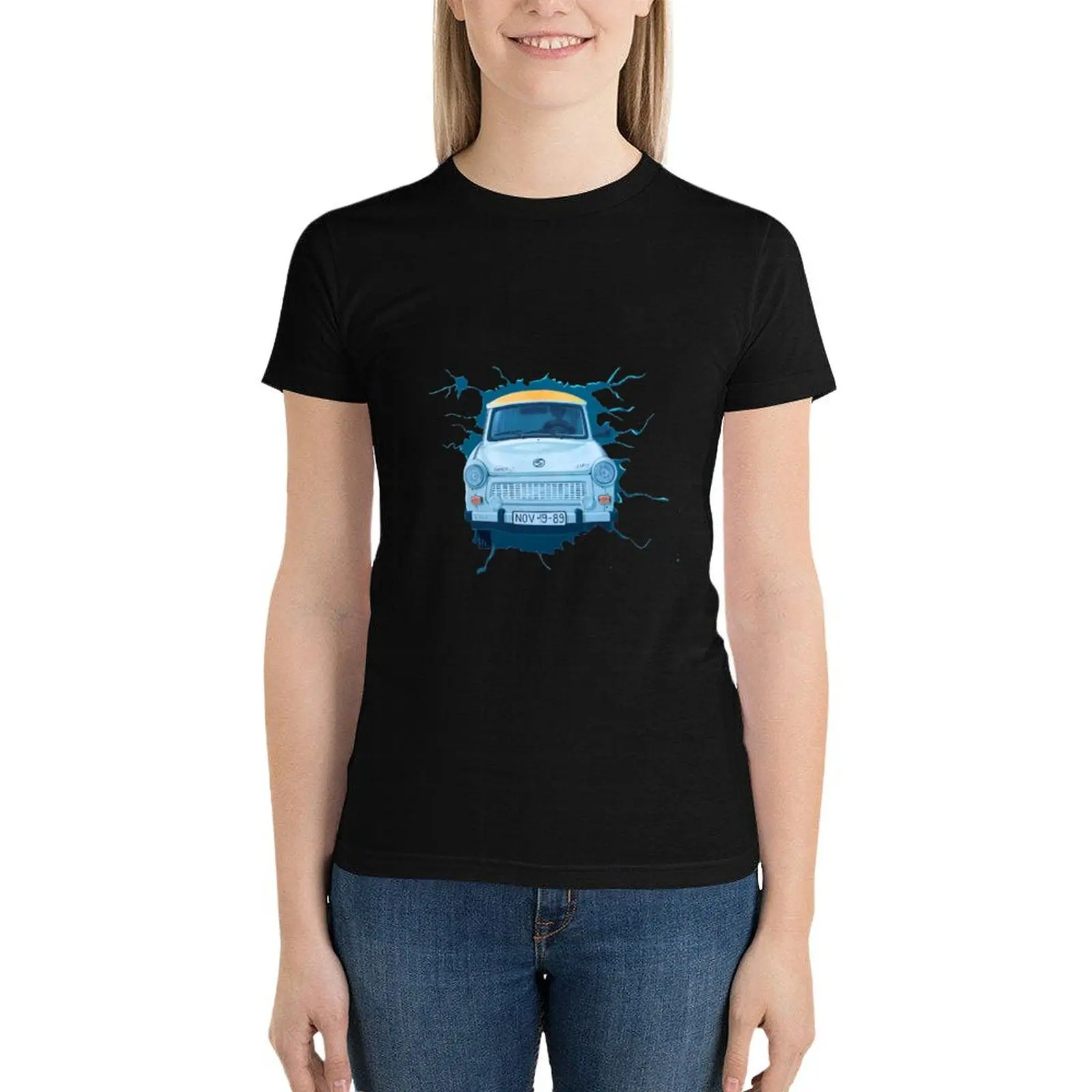 

Berlin Wall - Trabant T-Shirt Female clothing aesthetic clothes anime clothes t-shirt dress for Women long