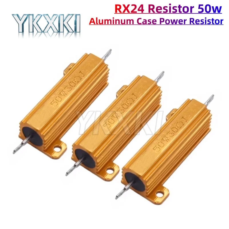

RX24-50W Алюминиевый силовой металлический корпус Резистор с проволочной обмоткой 0,01R ~ 300K 1R 2R 3R 5R 6R 8R 10R 20R 30R 100R 75K 150K 200K Ом