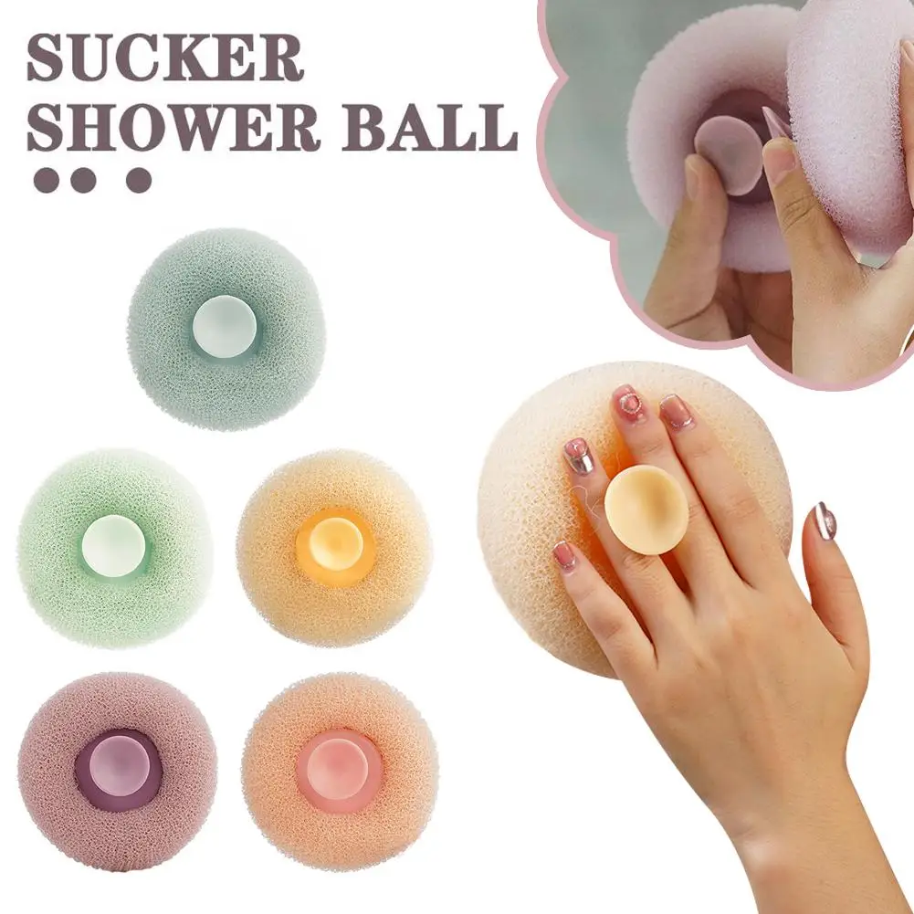 Sucker Douchebal Spons Bad Loofahs Mesh Poef Massage Douche Body Room Tools Huidverzorging Scrubben Exfoliëren Huid Douche J 9X3