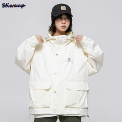 Hooded Zip-up Jackets for Men Fashion 2023 Spring Autumn Casual Women Hooded Jackets Arcteric Outdoor Men's Female Windbreaker