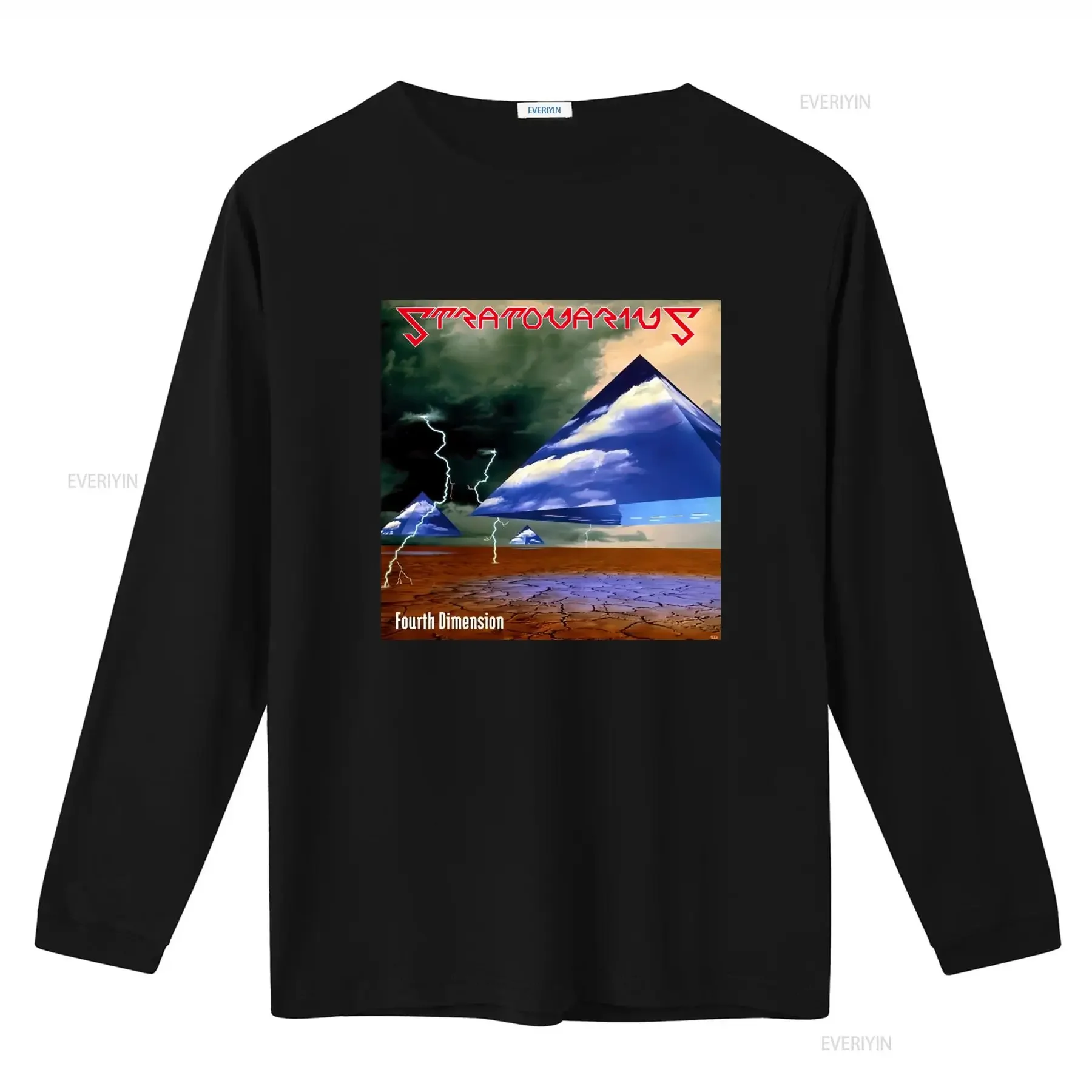 Vintage 90s Stratovarius Fourth Dimension 1995 Metal Music Print T Shirt Unique Design for Rock Fans vintage Washed Versatile