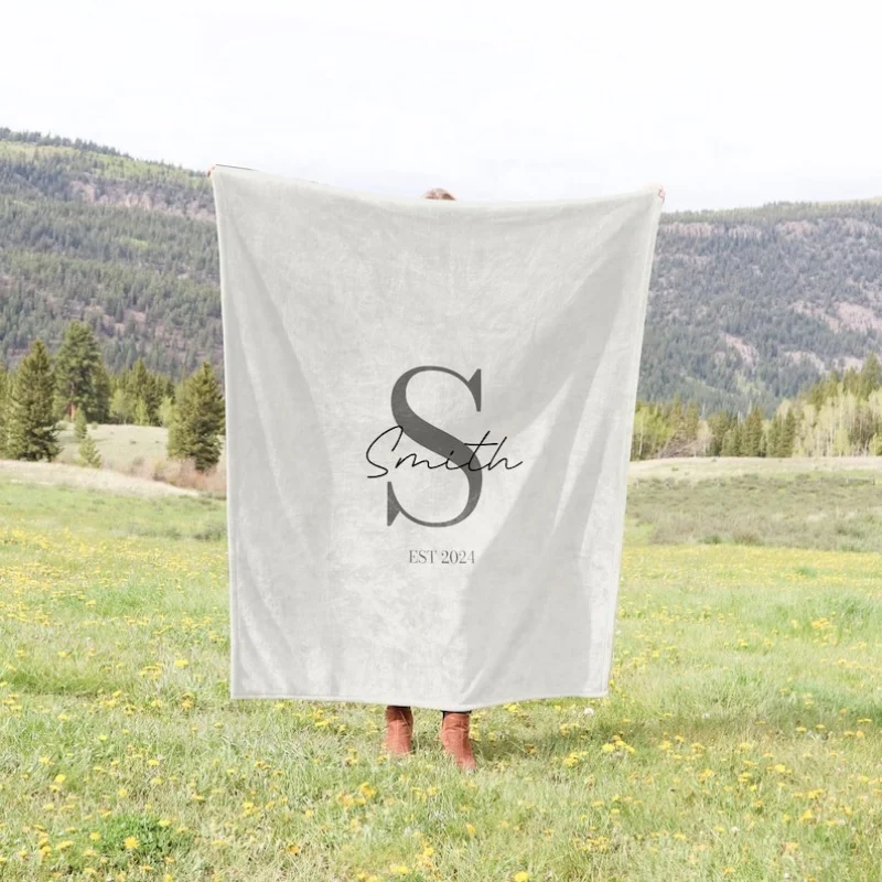 1PC Custom Name Blanket Personalized Blanket Soft Skin-Friendly Sofa Blanket Kid Blanket Baby Blanket Birthday Gifts Home Decor