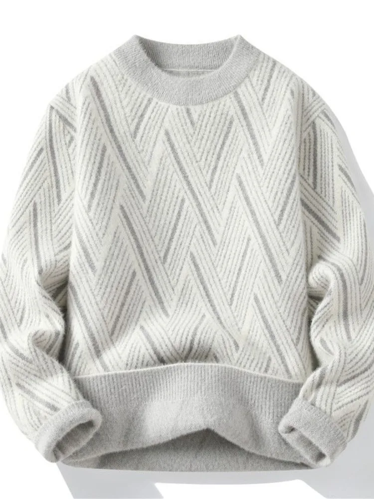 

Men's Casual Long Sve Knitted Sweater Faionable Autumn Winter New Sle Versatile Young Men's Clothing Trendy Woolen Swe...