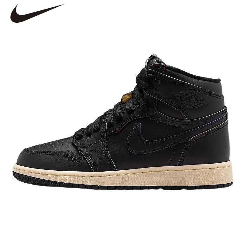 Nike Air Jordan 1 Retro High OG GS High Scratch Off Leather Basketball Sneakers, Air Cushion Retro Shoes For Youth FD1437-002 - view 6
