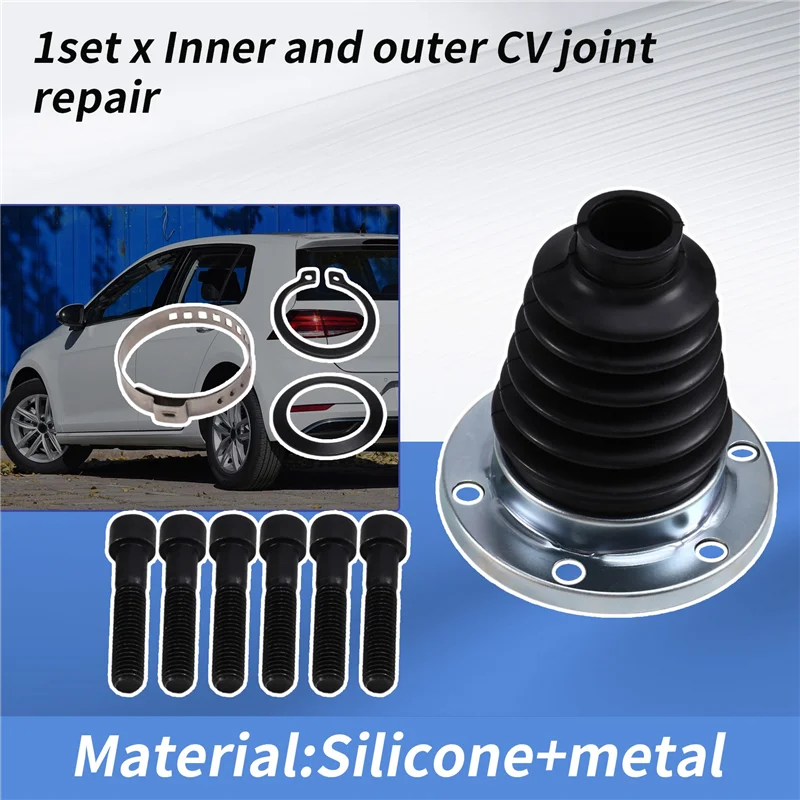

A85E-1K0498201A Inner And Outer CV Joint Repair Kit Set For VW Golf Passat CC A3 Q3 Skoda Octavia Seat Leon 1K0498203D