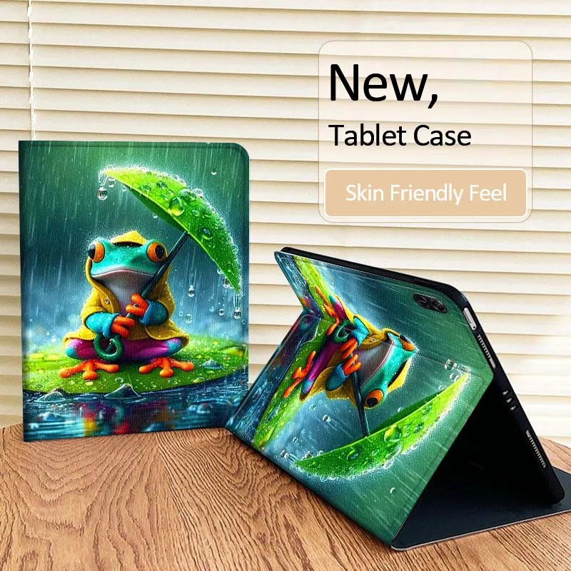 

Cartoon Frog Crown Art For Huawei MatePad Pro Air 12 X Honor Pad 8 V8 9 13 GT GT2 3 12.6 13.3 Inch Tablet Case