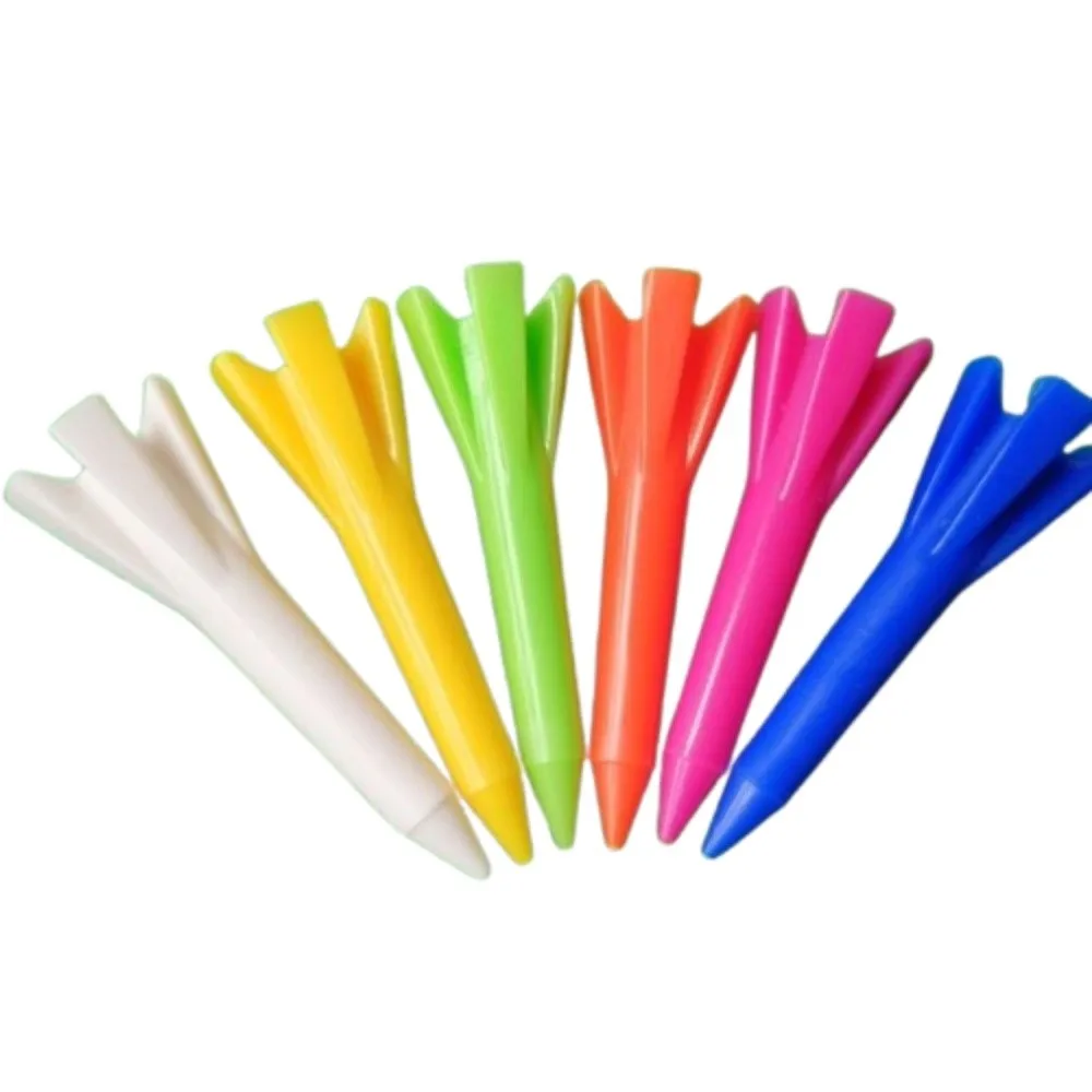 

100Pcs 38mm Golf Tee Set Improved Durability Reduced Friction Golf Ball Holder 5 Prongs Head Plastic Golf Seats Golf Accessories