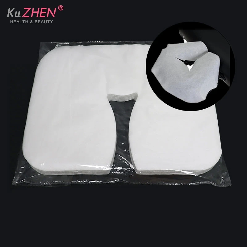 10/100pCS Disposable Non-Woven Headrest Pillow Paper Beauty Spa Salon Bed Table Cover Massage Face Cradle Table Head Rest Cover