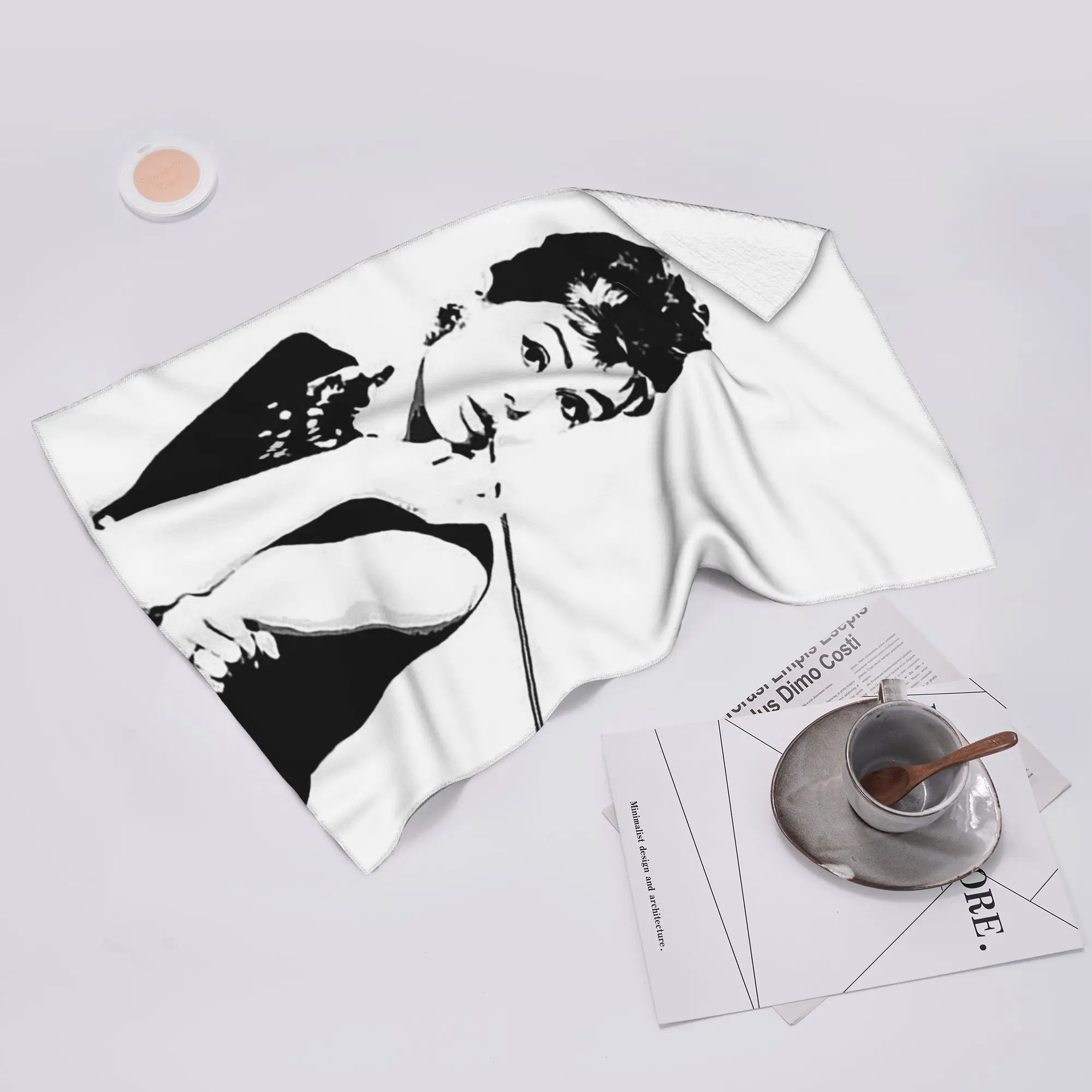 Custom Audrey Hepburn Portrait A Soft Face Towel Quick Dry Pool Bath Cotton Towels Breathable