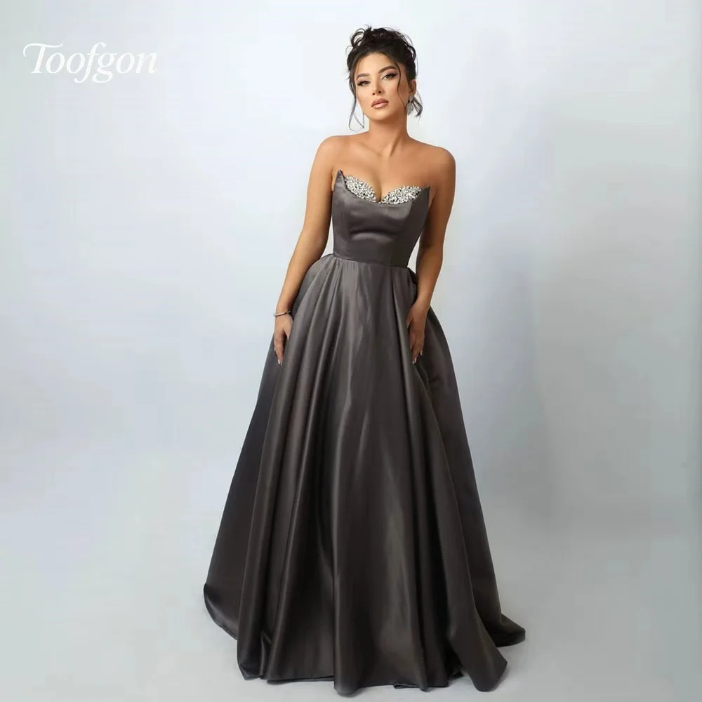 

Toofan A Line Милая индивидуальные вечерние платья для выпускного вечера с блестками и бусинами для особых случаев, свадебное платье подружки невесты 2026