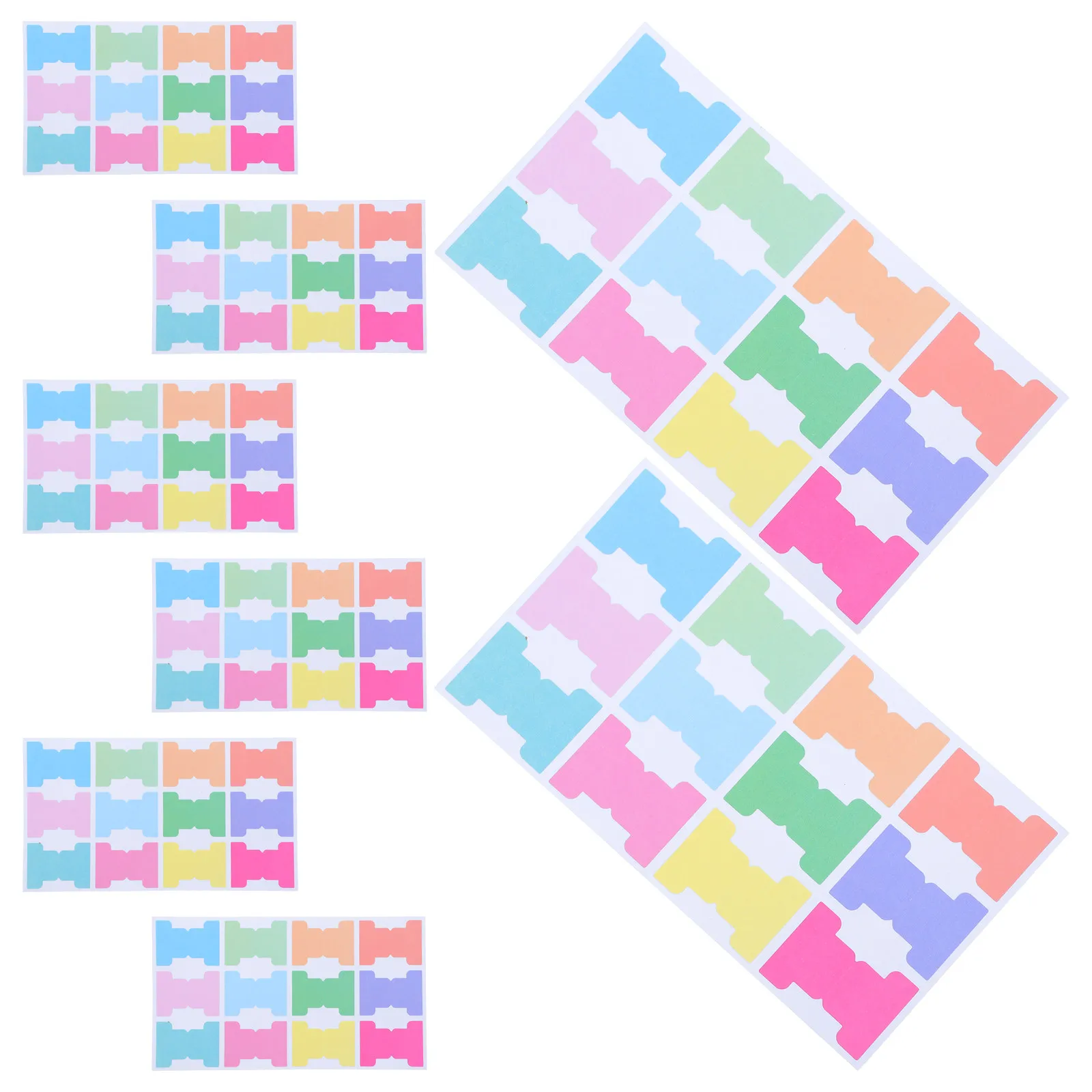 8Sheets Index Tabs Writable Thick Paper Strong Adhesive Page Marker Stickers for Notebook Document Organizing Study Book