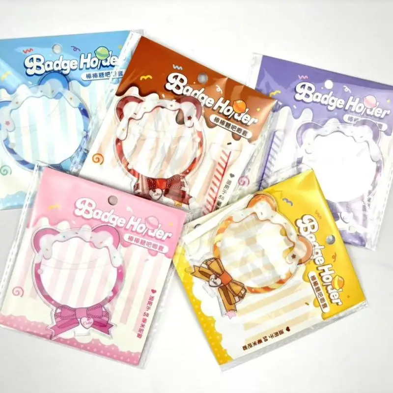 Cute Cartoon Lollipop Shaped Badge Protective Cover Y2K 58mm Pins Beautify Handheld Decoration Display Accessories