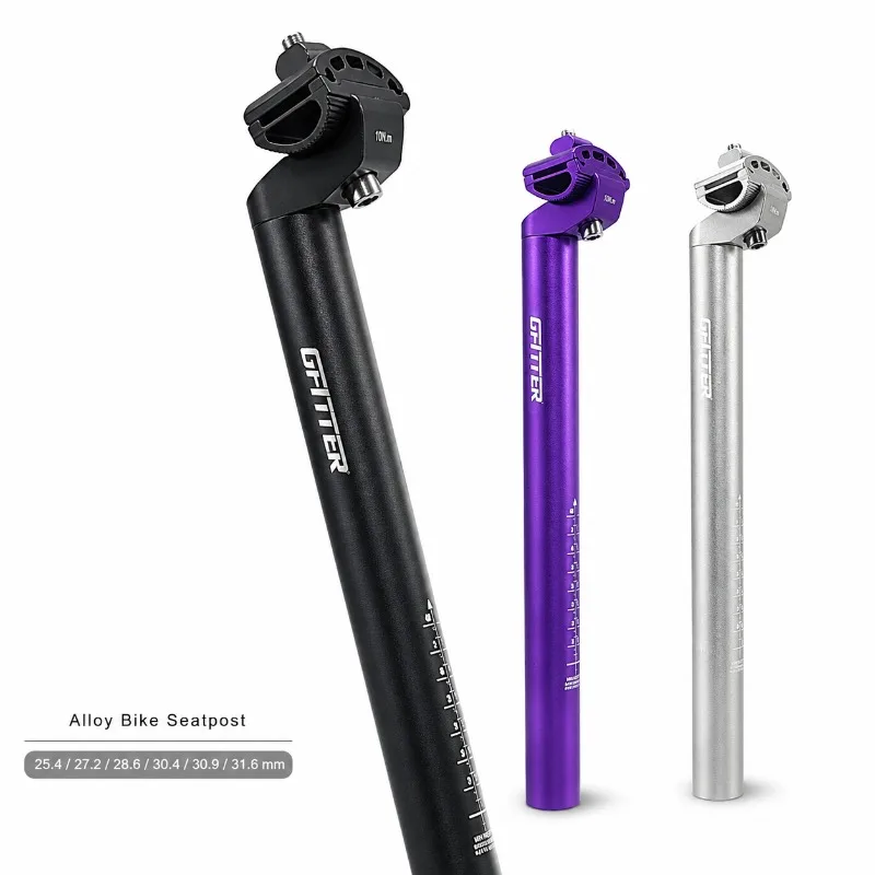 GFITTER 350mm Bicycle Seatpost 25.4 27.2 28.6 30.4 30.9 31.6mm Aluminum Alloy MTB Road Bike Adjustable Saddle Seat Post