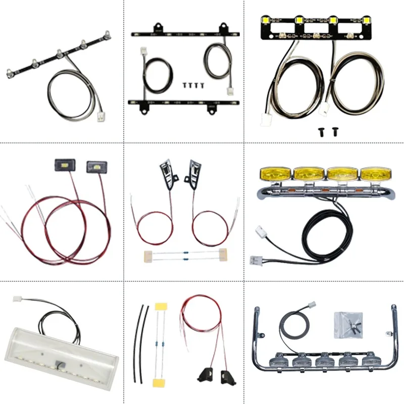 LED Simulation Spotlight Dome Lamp Small Light Box dla 1/14 Tamiya RC Truck Scania 770S R620 R470 56368 Diy Parts Toys