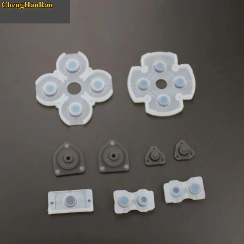 ChengHaoRan new 1set For Playstation 4 Dualshock Silicon Rubber Conductive Pads For PS4 Controller Repair Parts Replacement