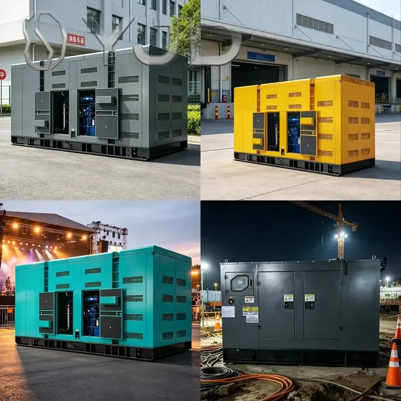YJD Low Fuel Consumption High Power Weatherproof Silent Diesel Generator 60KW 100KW 150KW 200kW 50/60Hz 200A ATS Outdoor Genset