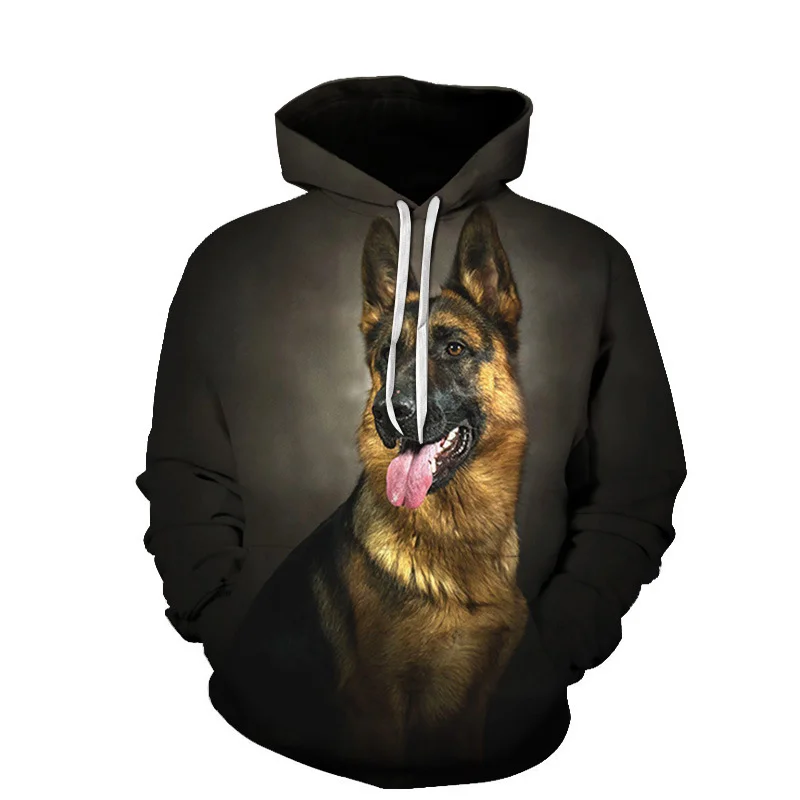 German Shepherd Dog Men 3D Print Fashion Popular Sweatshirt Spring Autumn Men's And Women's Pullover  Street Harajuku Hoodies