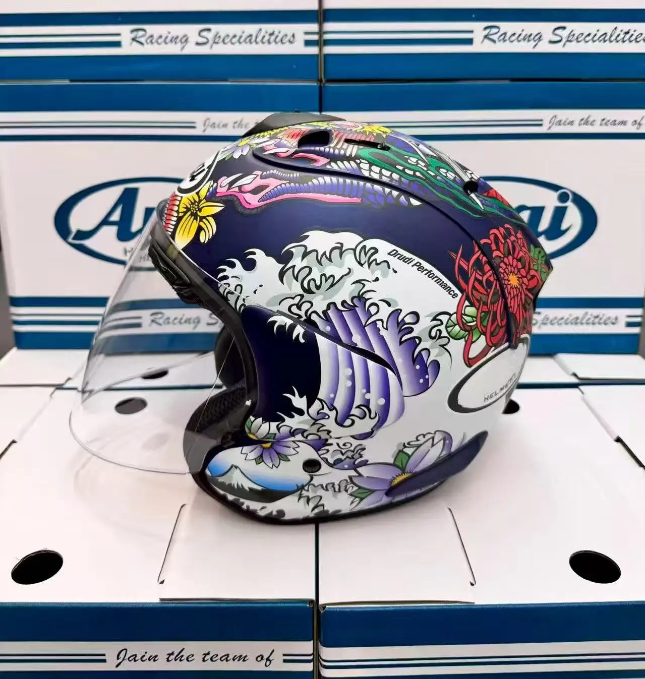 Open Face Motorcycle helmet vz ram 3/4 hlemet Oriental 2   helmet Riding Motocross Racing Motobike Helmet