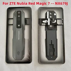 Replace Original For ZTE Nubia Red Magic 7 7S Pro NX679J NX709J Battery Back Cover Glass Rear Door Lid Case Housing + Lens Frame