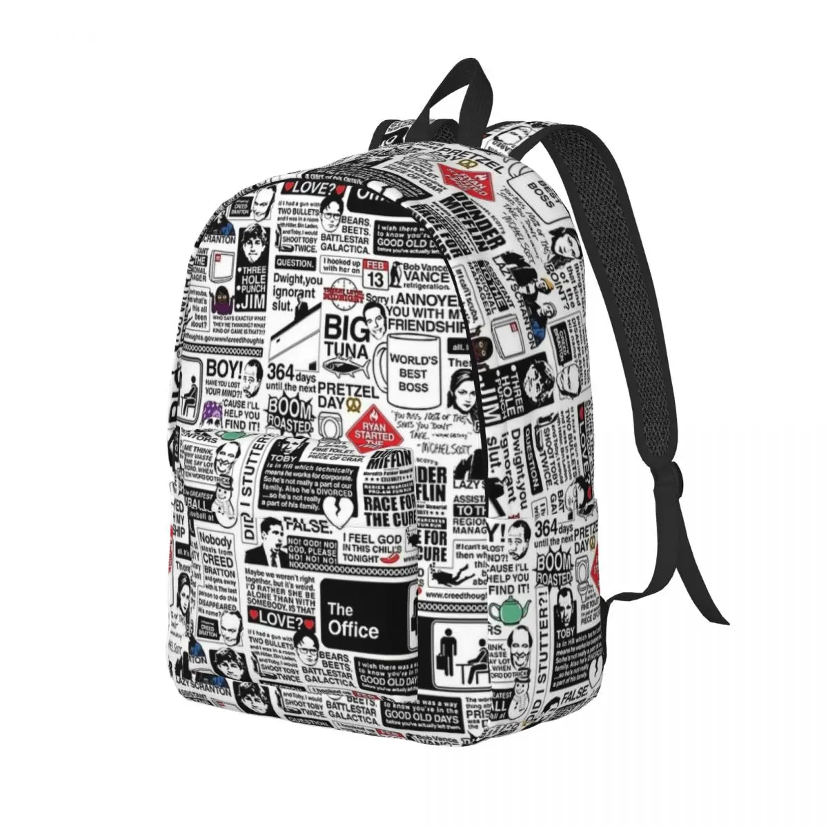 Mochila de lona para homens e mulheres, o escritório cita, escola secundária, caminhadas, viagens, programa de TV, Michael Scott, mochila, faculdade, legal, palavras sábias