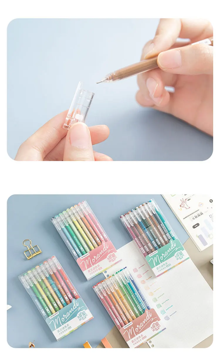 Languo 27-207 Farben eines Satz Zeichnungshandbuch Stifte Student DIY Graffiti Mehrfarbiger Gelstift Schreibmarker Schreibwaren – Detail 12