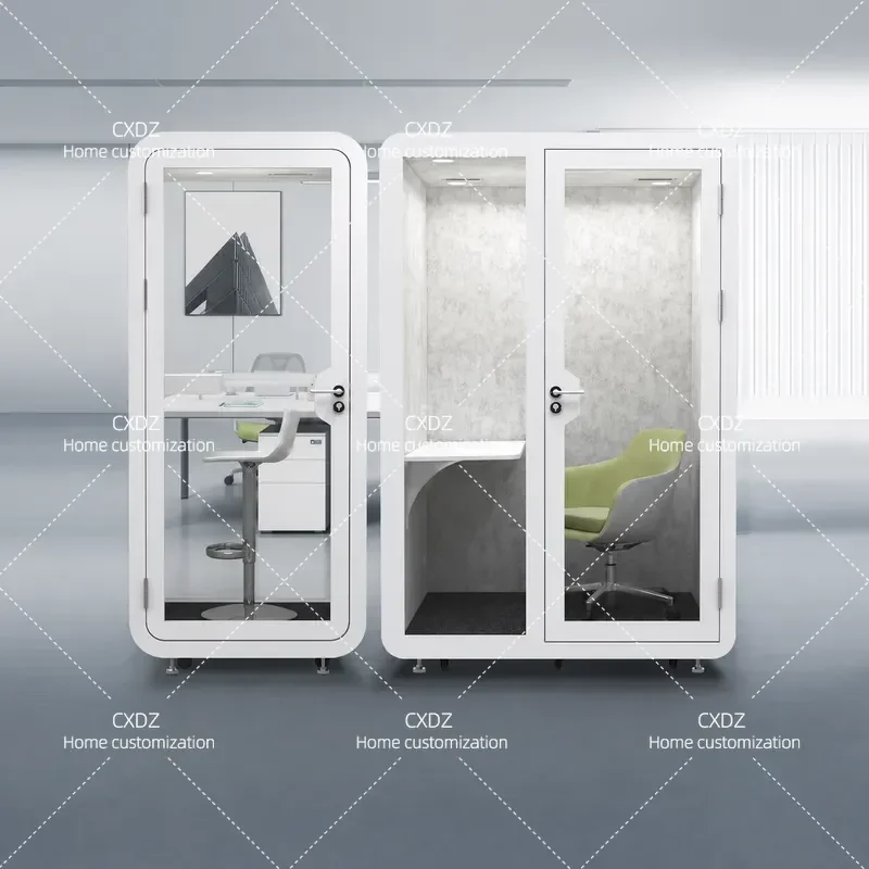 Indoor Silent Movable Soundproof Glass Cabin for Home Live Streaming Noise Reduction Recording Studio and Piano Practice Room