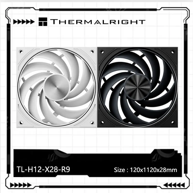 

Thermalright TL-H12-X28-R9/R7 LCP noise reduction CPU cooling fan,120mm high performance/Computer case air cooling fan