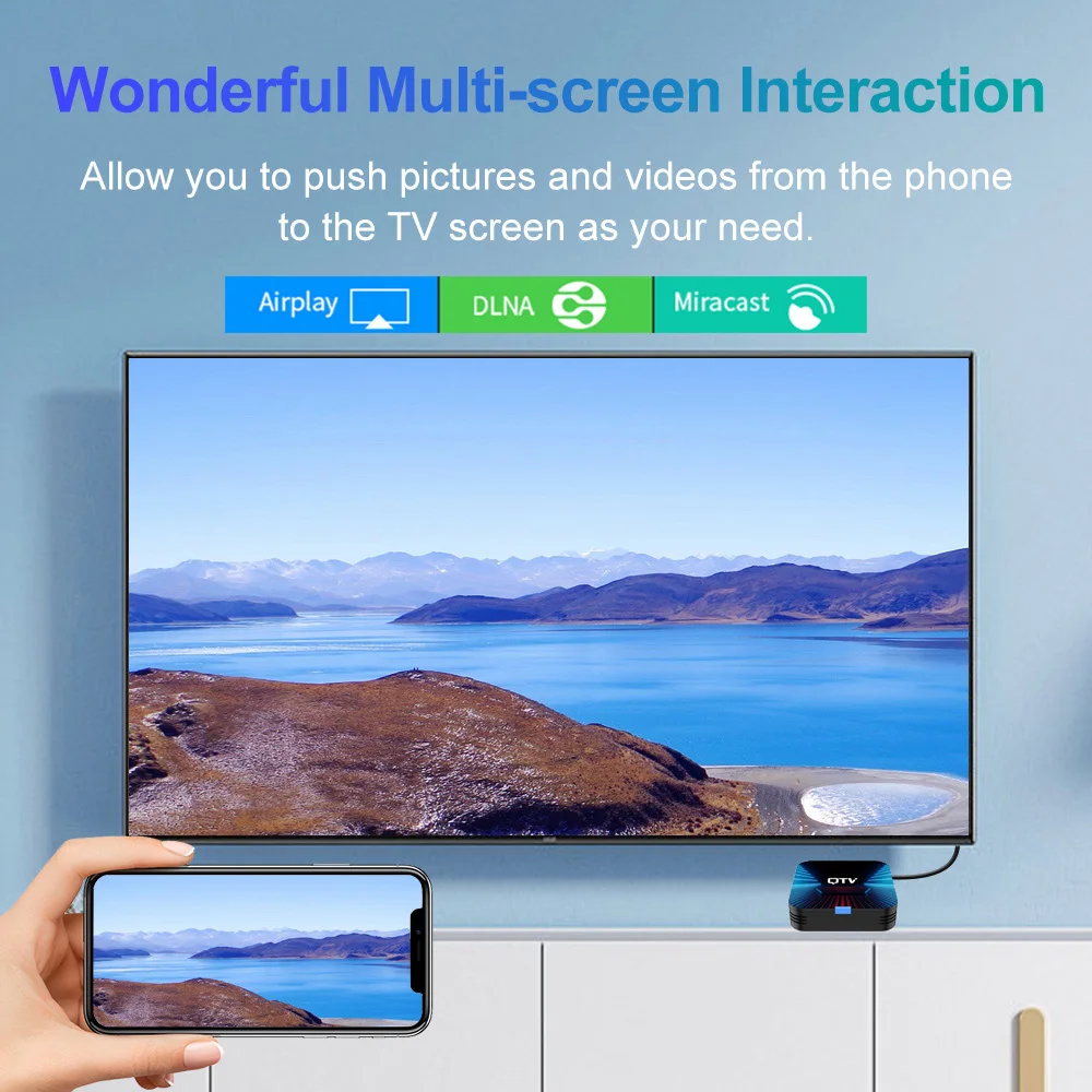 فونتار-ألوينر H313 QTV qq1 جهاز فك بوكس ، أندرويد 10 ، 4K تلفاز عصا ، H.265 ، جي تي في ، واي فاي ، مشغل وسائط دونغل