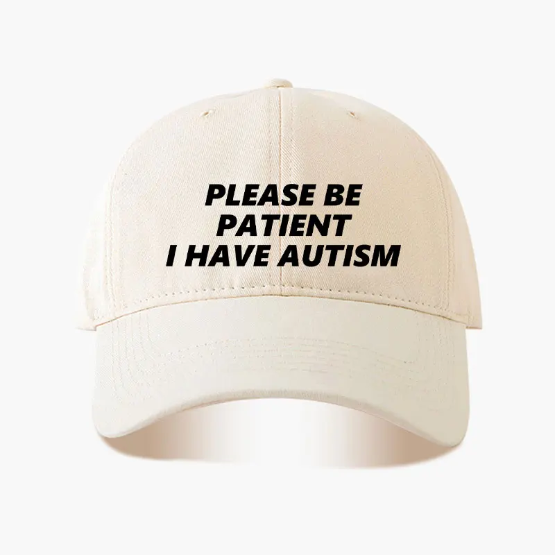 Fashion Summer Baseball Cap Please Be Patient I Have Autism Letter Fisherman Caps Woman Man Outdoor Sport Sun Beach Spring Hats