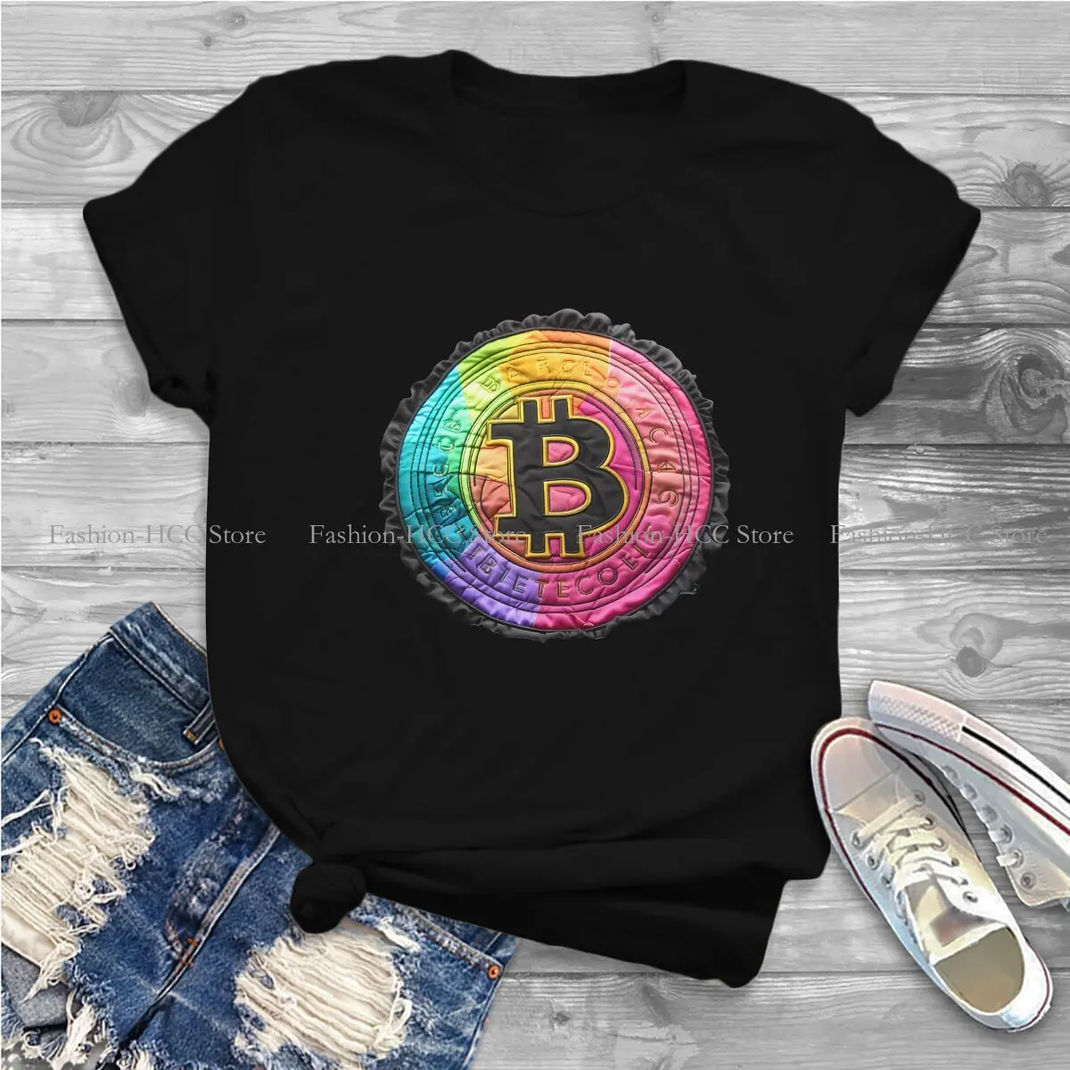 Army Graphic Polyester TShirt Bitcoin Cryptocurrency Miners Printing Tops Comfortable T Shirt Female